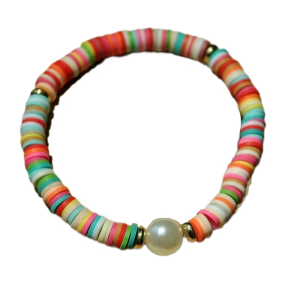 Rainbow Confetti Beaded Bracelet - Picture 3 of 16